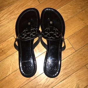 Tory Burch Miller Patent Logo Sandal